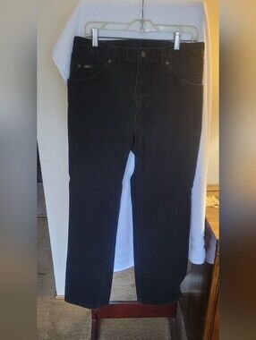 Lee Jeans Mens 34x30 Regular Fit Black Excellent Straight Leg Denim